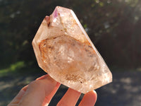 Polished Mixed Inclusion Quartz Crystals with Amethyst and Chlorite x 5 from Madagascar