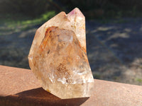Polished Mixed Inclusion Quartz Crystals with Amethyst and Chlorite x 5 from Madagascar