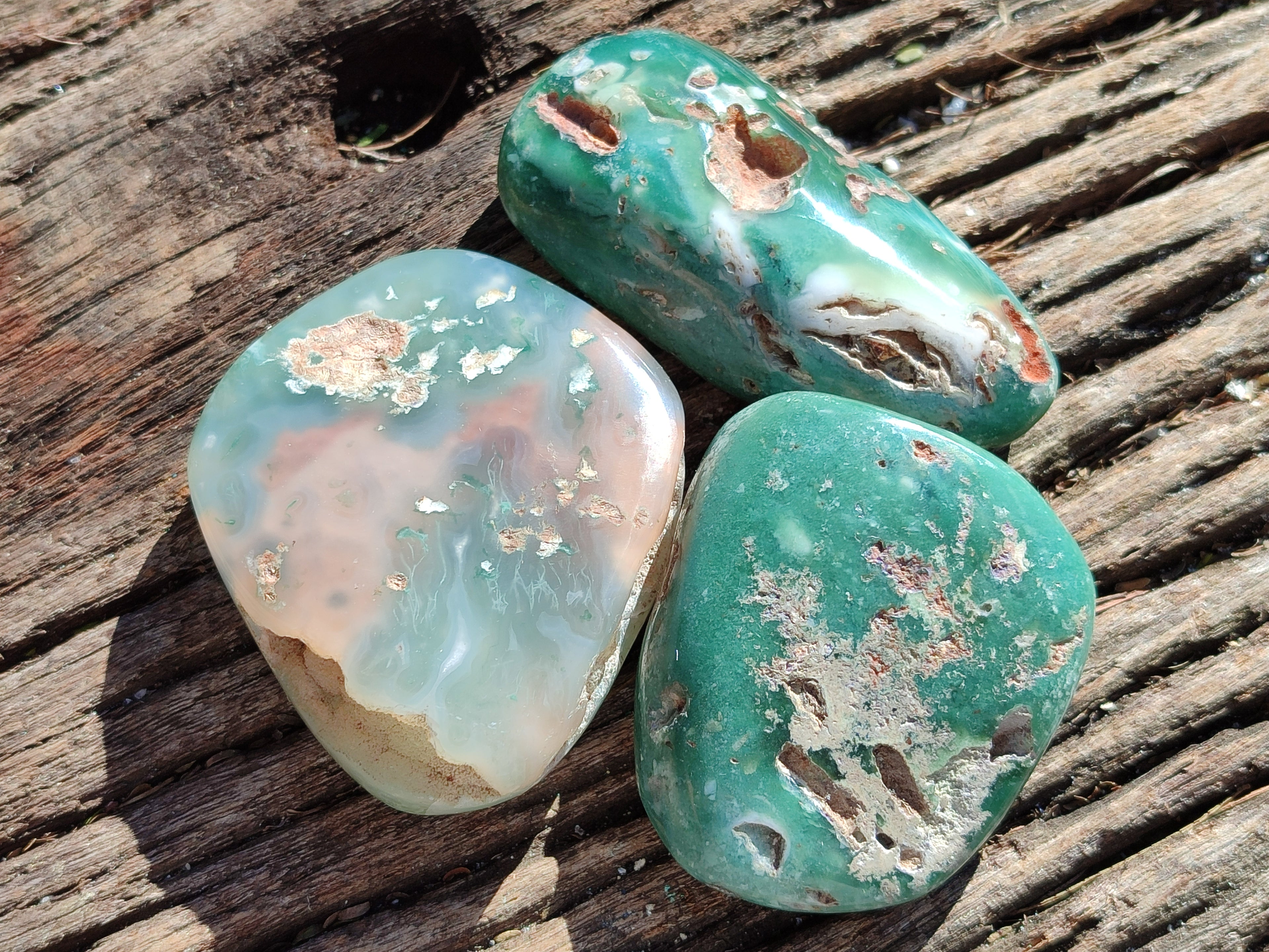 Polished Emerald Mtorolite Free Forms x 12 From Mutorashanga, Zimbabwe - Toprock Gemstones and Minerals 