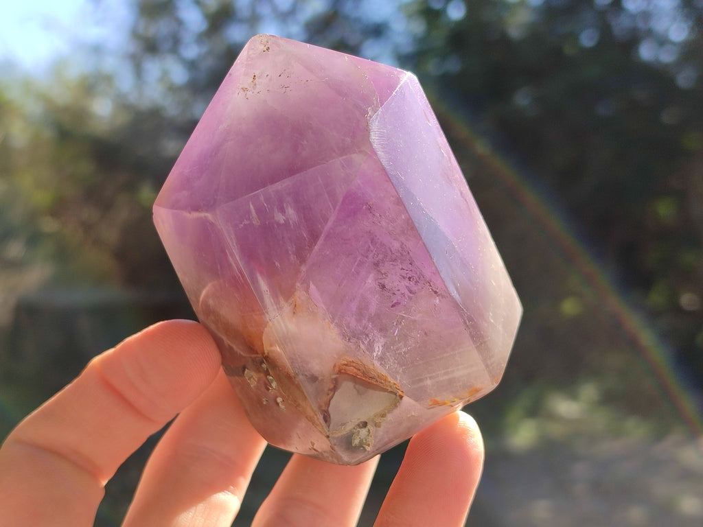 Polished Chevron Amethyst Points x 3 from Ankazobe, Madagascar - Toprock Gemstones and Minerals 