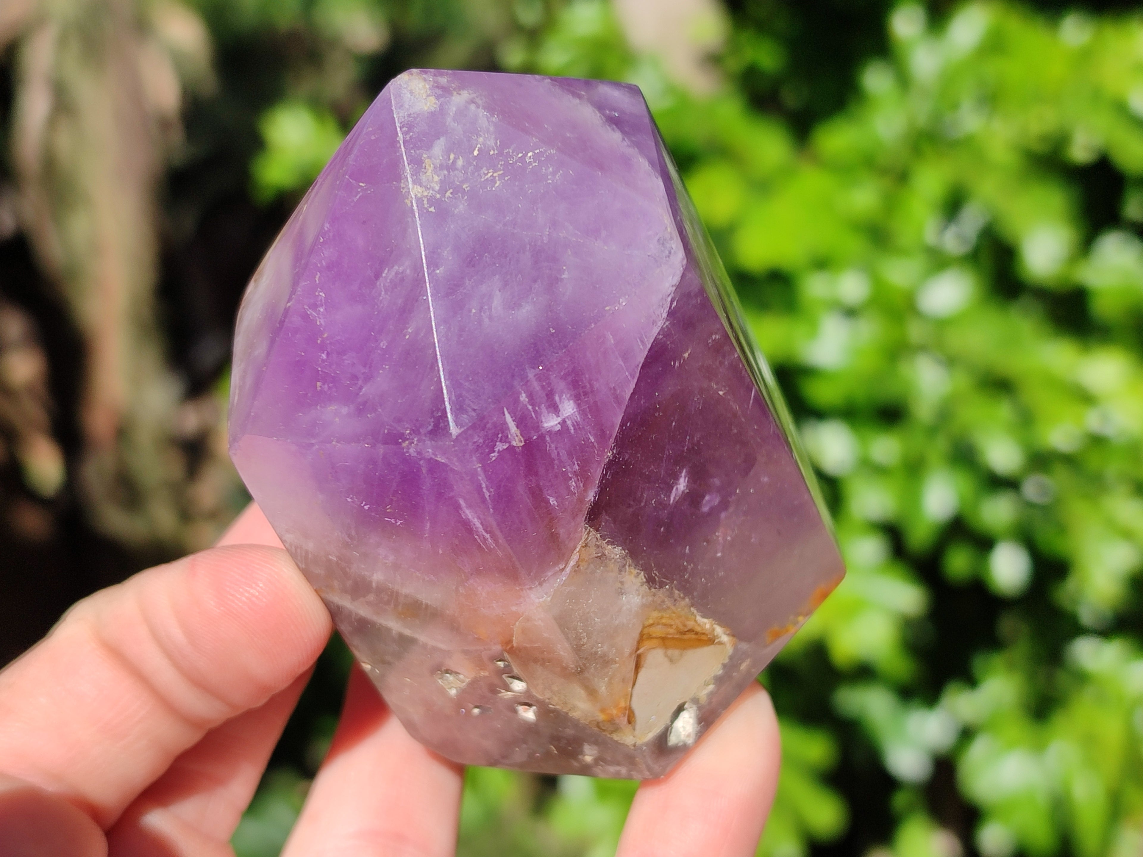 Polished Chevron Amethyst Points x 3 from Ankazobe, Madagascar - Toprock Gemstones and Minerals 