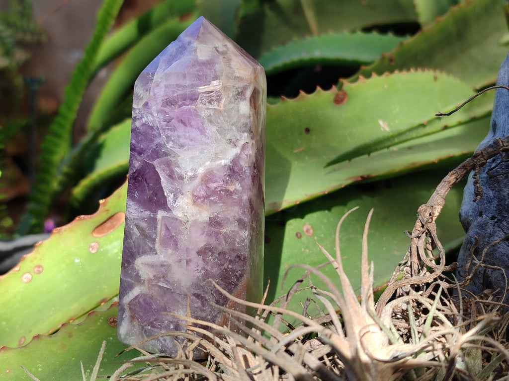 Polished Chevron Amethyst Points x 3 from Ankazobe, Madagascar - Toprock Gemstones and Minerals 