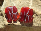 Polished Carnelian Agate Elephant Fridge Magnets - Sold per Item - From China - Toprock Gemstones and Minerals 