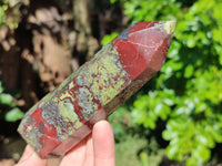 Polished Bastite Dragons Blood Stone Points x 5 From Tshipise, South Africa - Toprock Gemstones and Minerals 