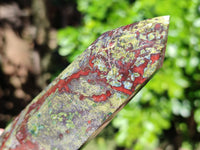 Polished Bastite Dragons Blood Stone Points x 5 From Tshipise, South Africa - Toprock Gemstones and Minerals 