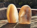 Polished Banded Agate Standing Free Forms x 3 From Madagascar - Toprock Gemstones and Minerals 