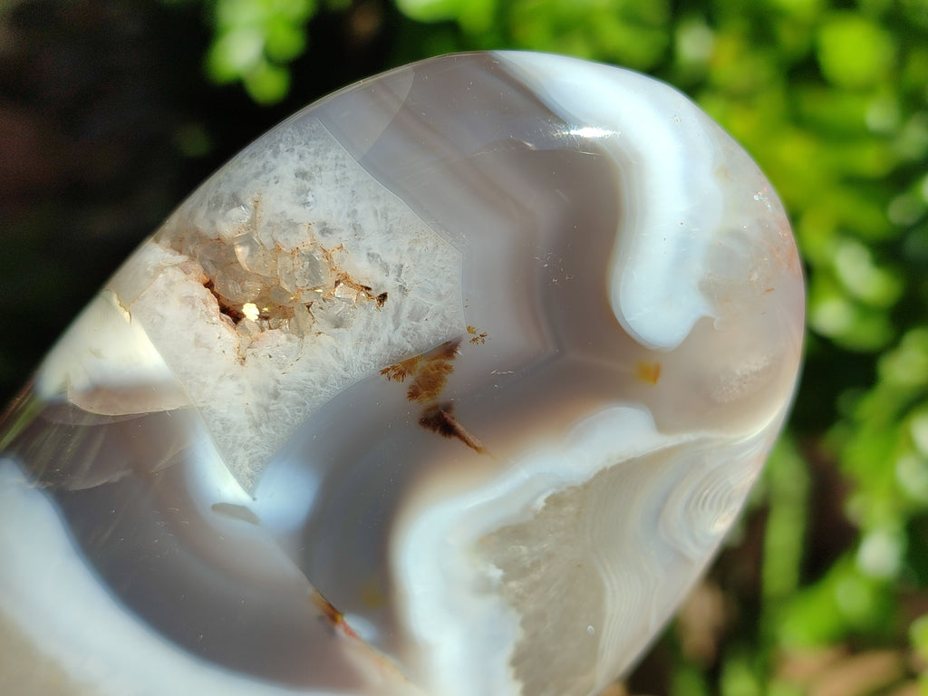 Polished Banded Agate Standing Free Forms x 3 From Madagascar - Toprock Gemstones and Minerals 
