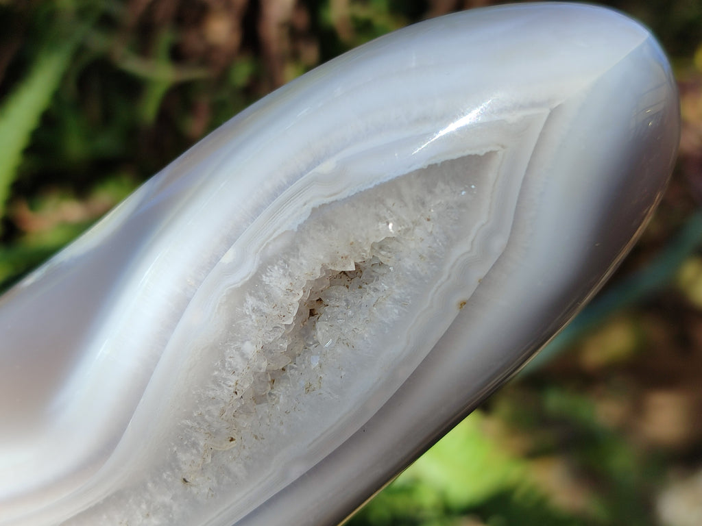 Polished Banded Agate Standing Free Forms x 3 From Madagascar - Toprock Gemstones and Minerals 