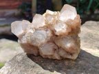 Natural White Phantom Cascading Quartz Clusters x 2 From Luena, Congo - Toprock Gemstones and Minerals 