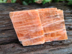 Natural Rhombohedral Sunset Orange Calcite Specimens x 6 From Spitzkop, Namibia - Toprock Gemstones and Minerals 