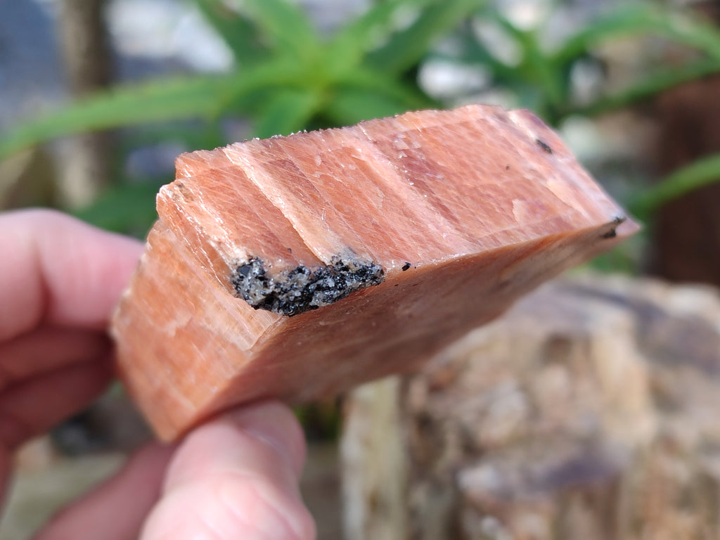 Natural Rhombohedral Sunset Orange Calcite Specimens x 6 From Spitzkop, Namibia - Toprock Gemstones and Minerals 