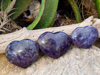 Polished Lepidolite with Pink Rubellite Hearts x 5 From Ambatondrazaka, Madagascar