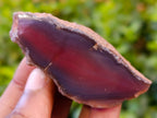 Polished On One Side Red Sashe River Agate Nodules x 20 From Zimbabwe - Toprock Gemstones and Minerals 