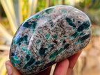 Polished Emerald Mica In Matrix Standing Free Forms x 3 From Mutoko, Zimbabwe - Toprock Gemstones and Minerals 