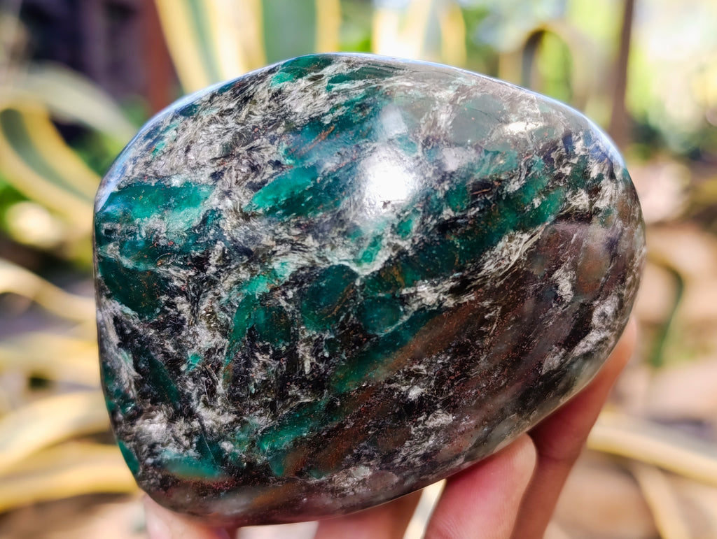 Polished Emerald Mica In Matrix Standing Free Forms x 3 From Mutoko, Zimbabwe - Toprock Gemstones and Minerals 