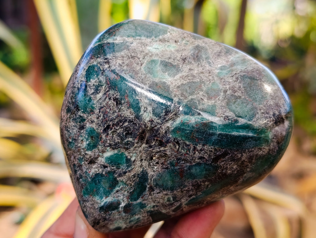 Polished Emerald Mica In Matrix Standing Free Forms x 3 From Mutoko, Zimbabwe - Toprock Gemstones and Minerals 