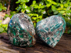 Polished Emerald Mica In Matrix Standing Free Forms x 3 From Mutoko, Zimbabwe - Toprock Gemstones and Minerals 