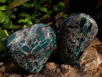 Polished Emerald Mica In Matrix Standing Free Forms x 3 From Mutoko, Zimbabwe - Toprock Gemstones and Minerals 