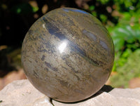 Polished Rare Pharaoh Stone Pyrite in Basalt Sphere x 1 From Iron Duke Mine, Zimbabwe - Toprock Gemstones and Minerals 
