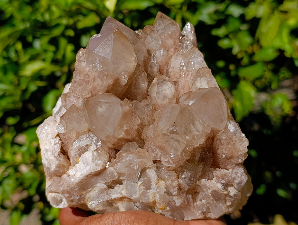 Natural Phantom Cascading Smokey Quartz Cluster x 1 From Luena, Congo - Toprock Gemstones and Minerals 
