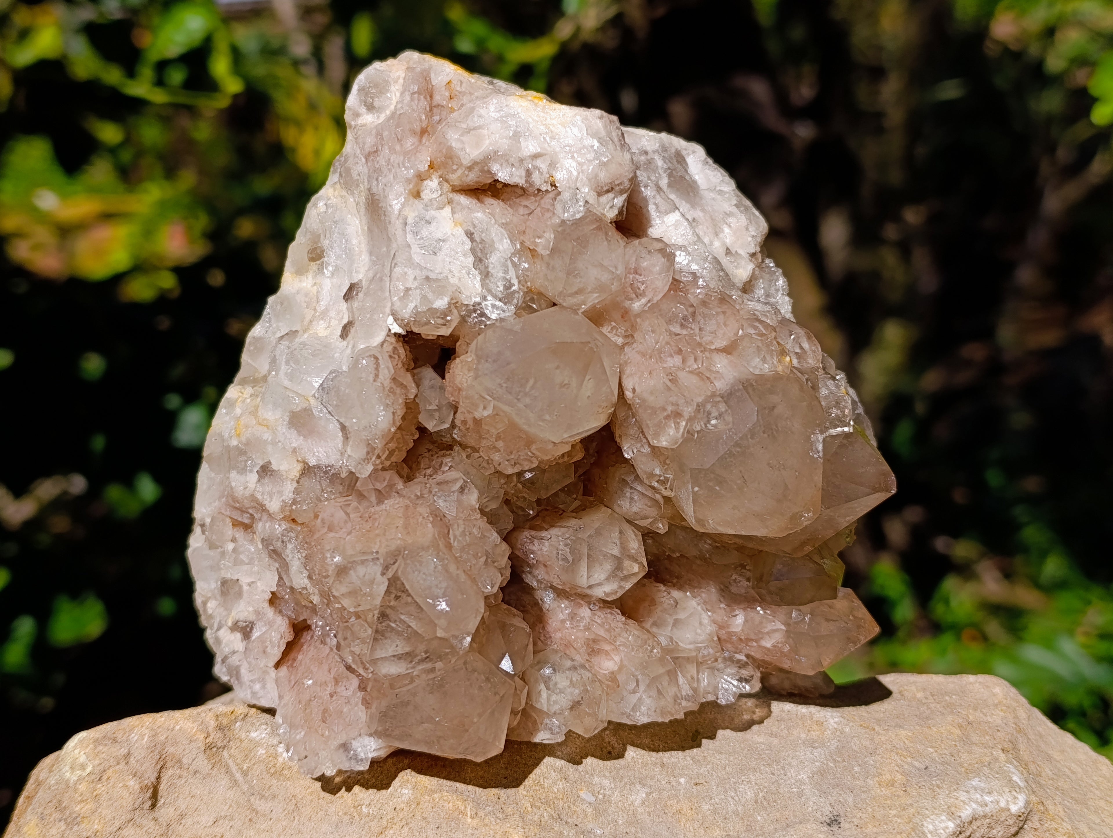 Natural Phantom Cascading Smokey Quartz Cluster x 1 From Luena, Congo - Toprock Gemstones and Minerals 