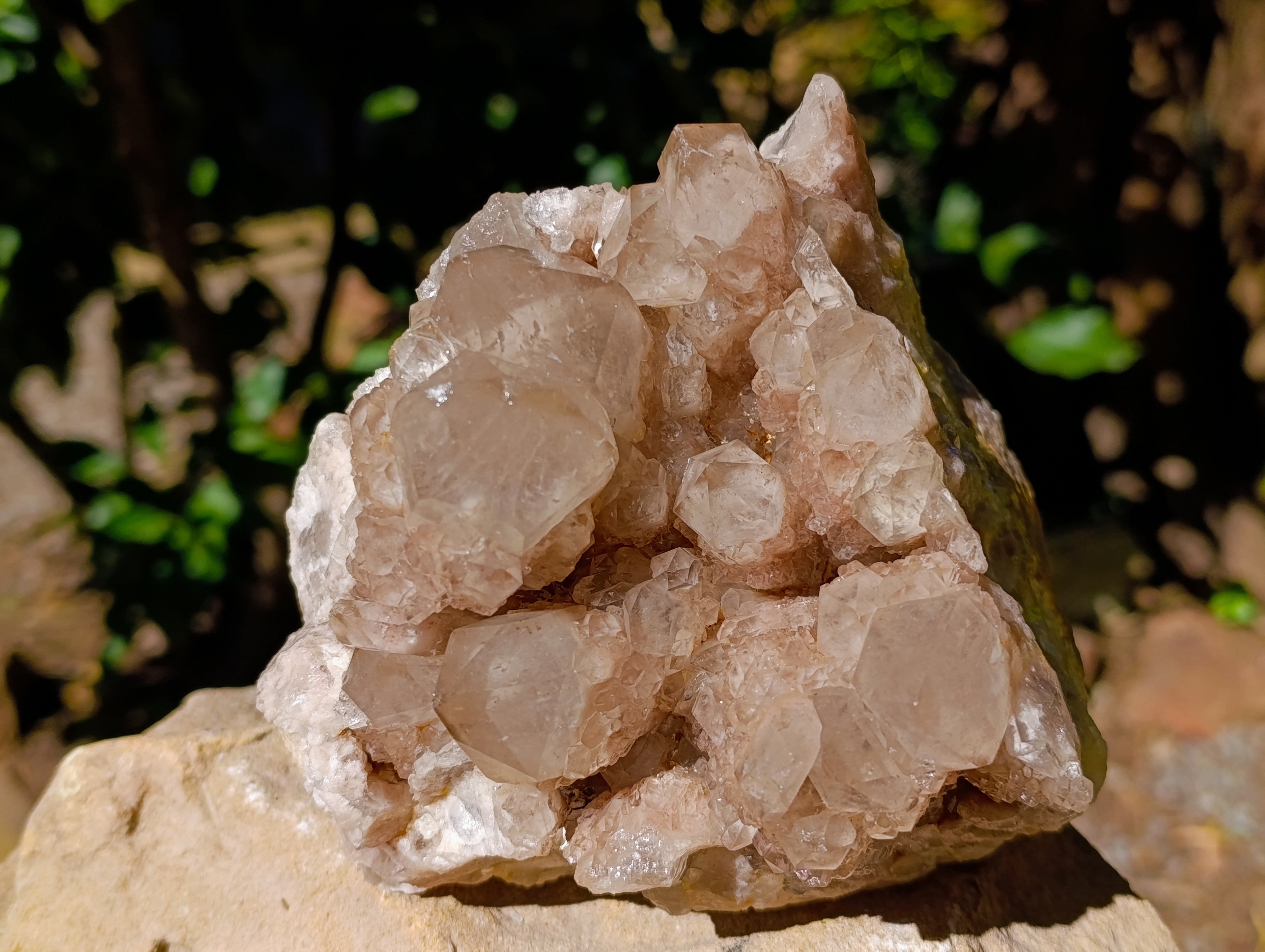 Natural Phantom Cascading Smokey Quartz Cluster x 1 From Luena, Congo - Toprock Gemstones and Minerals 