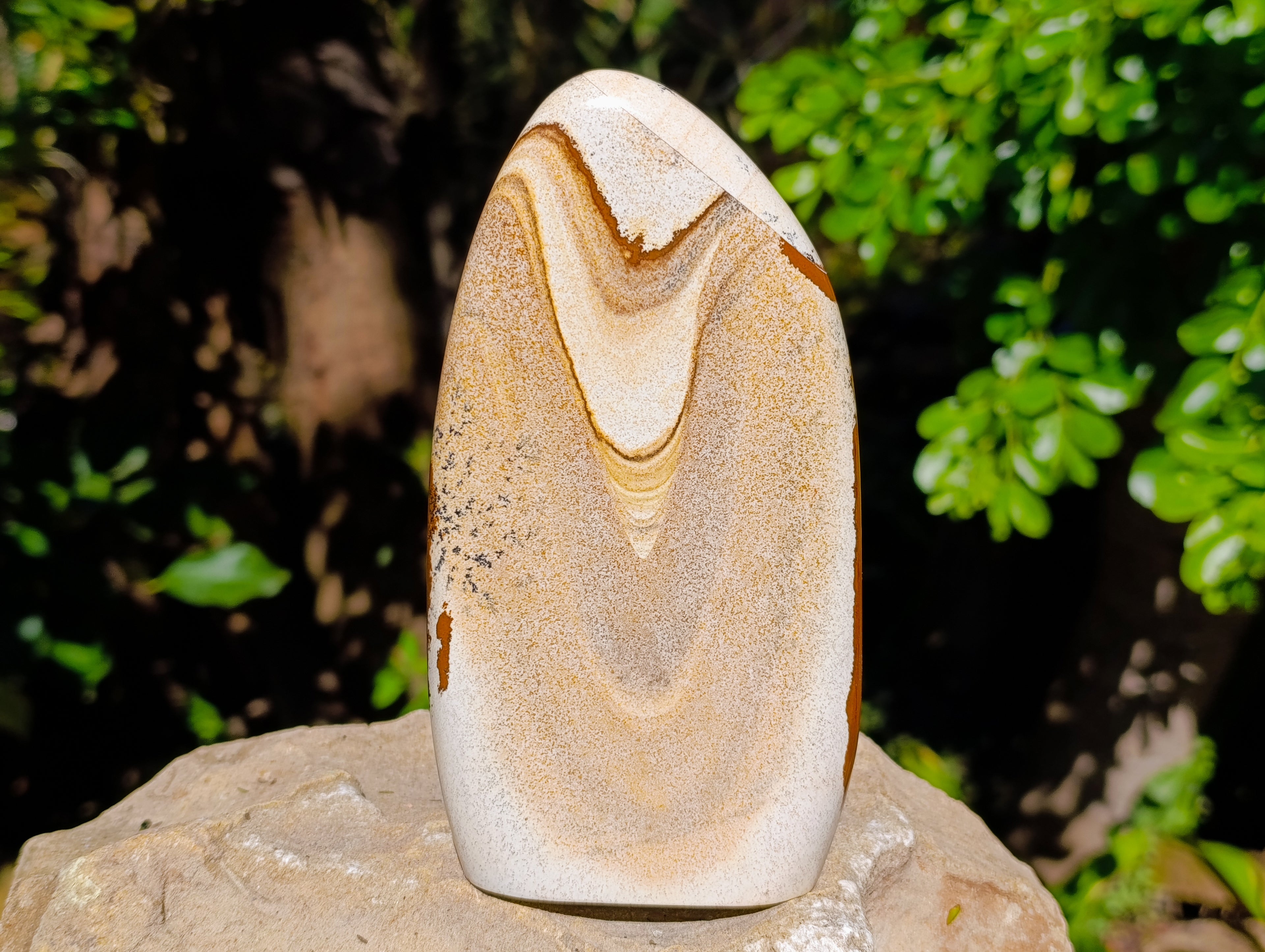 Polished Picture Stone Jasper Standing Free Forms x 2 From Ais-Ais, Namibia - Toprock Gemstones and Minerals 