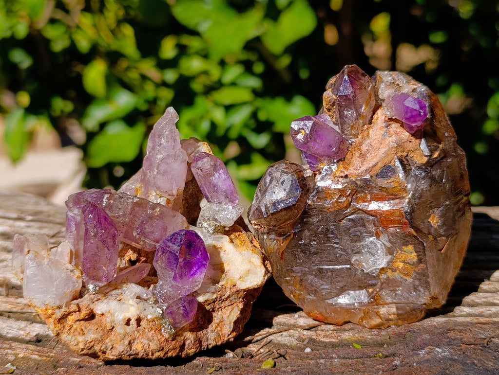 Natural Hand Made Chiredzi Amethyst Conglomerate Specimens x 6 From Zimbabwe - Toprock Gemstones and Minerals 