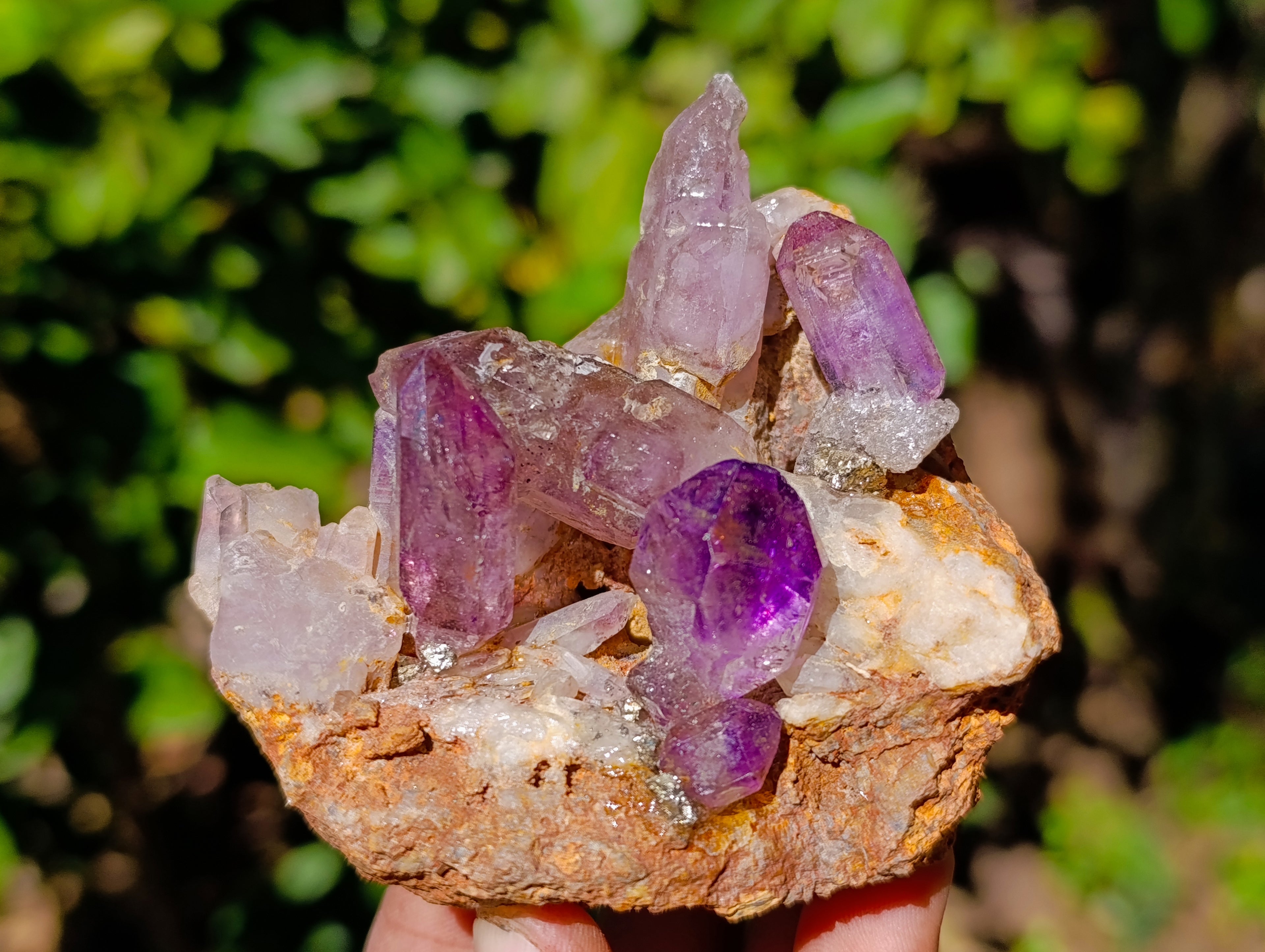 Natural Hand Made Chiredzi Amethyst Conglomerate Specimens x 6 From Zimbabwe - Toprock Gemstones and Minerals 