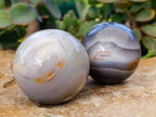 Polished Banded Agate Spheres x 4 From Madagascar - Toprock Gemstones and Minerals 