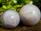Polished Banded Agate Spheres x 4 From Madagascar - Toprock Gemstones and Minerals 