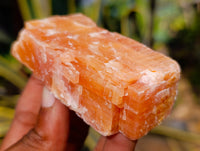 Natural Rhombohedral Sunset Orange Calcite Specimens x 12 From Spitzkop, Namibia - Toprock Gemstones and Minerals 