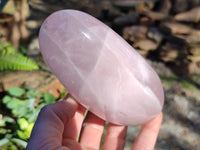 Polished Rose Quartz Standing Free Forms x 3 From Ambatondrazaka, Madagascar - Toprock Gemstones and Minerals 