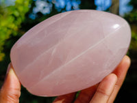 Polished Rose Quartz Standing Free Forms x 3 From Ambatondrazaka, Madagascar - Toprock Gemstones and Minerals 
