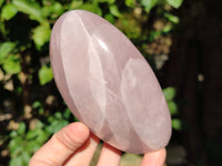 Polished Rose Quartz Standing Free Forms x 3 From Ambatondrazaka, Madagascar - Toprock Gemstones and Minerals 