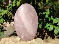 Polished Rose Quartz Standing Free Forms x 3 From Ambatondrazaka, Madagascar - Toprock Gemstones and Minerals 