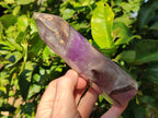 Polished Chevron Amethyst Points x 2 from Ankazobe, Madagascar - Toprock Gemstones and Minerals 