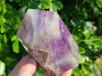 Polished Chevron Amethyst Points x 2 from Ankazobe, Madagascar - Toprock Gemstones and Minerals 