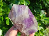 Polished Chevron Amethyst Points x 2 from Ankazobe, Madagascar - Toprock Gemstones and Minerals 