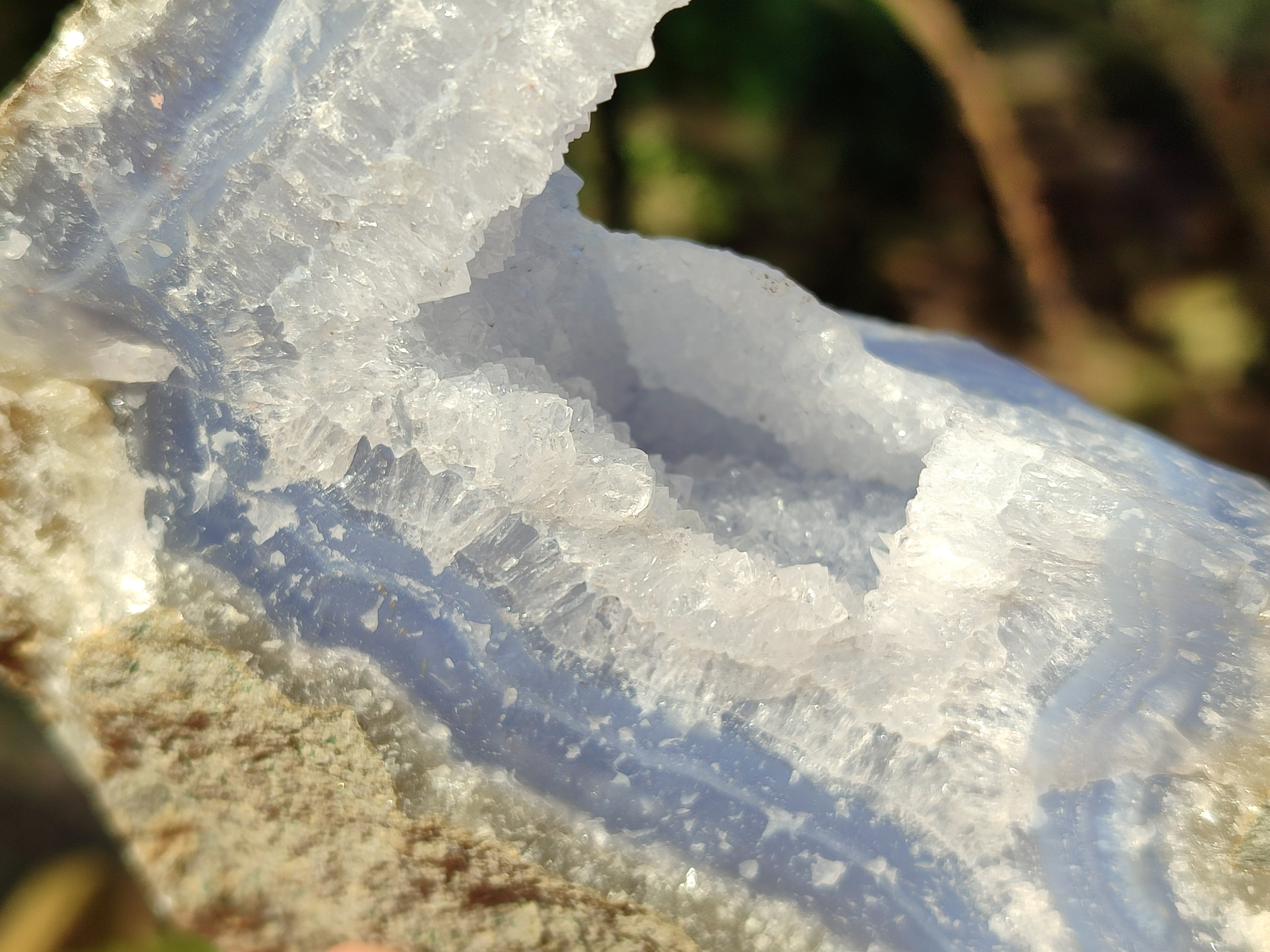 Natural Blue Lace Agate Geodes x 4 From Nsanje, Malawi - Toprock Gemstones and Minerals 