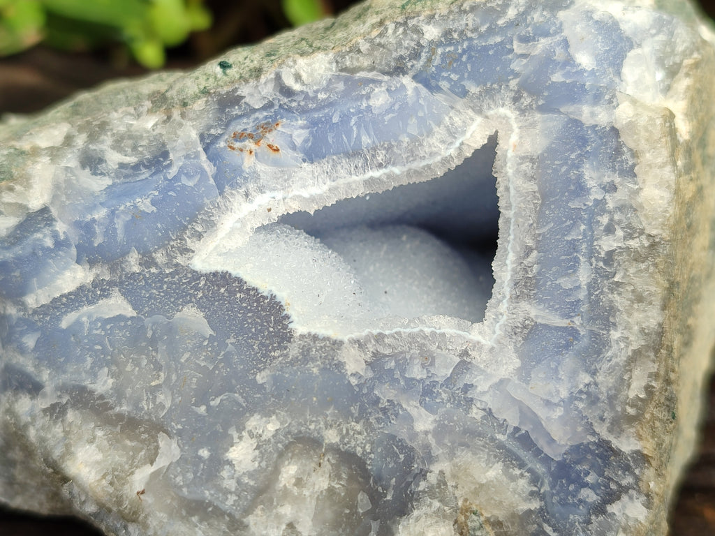 Natural Blue Lace Agate Geodes x 4 From Nsanje, Malawi - Toprock Gemstones and Minerals 