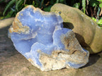 Natural Blue Lace Agate Geodes x 4 From Nsanje, Malawi - Toprock Gemstones and Minerals 