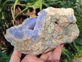 Natural Blue Lace Agate Geodes x 4 From Nsanje, Malawi - Toprock Gemstones and Minerals 