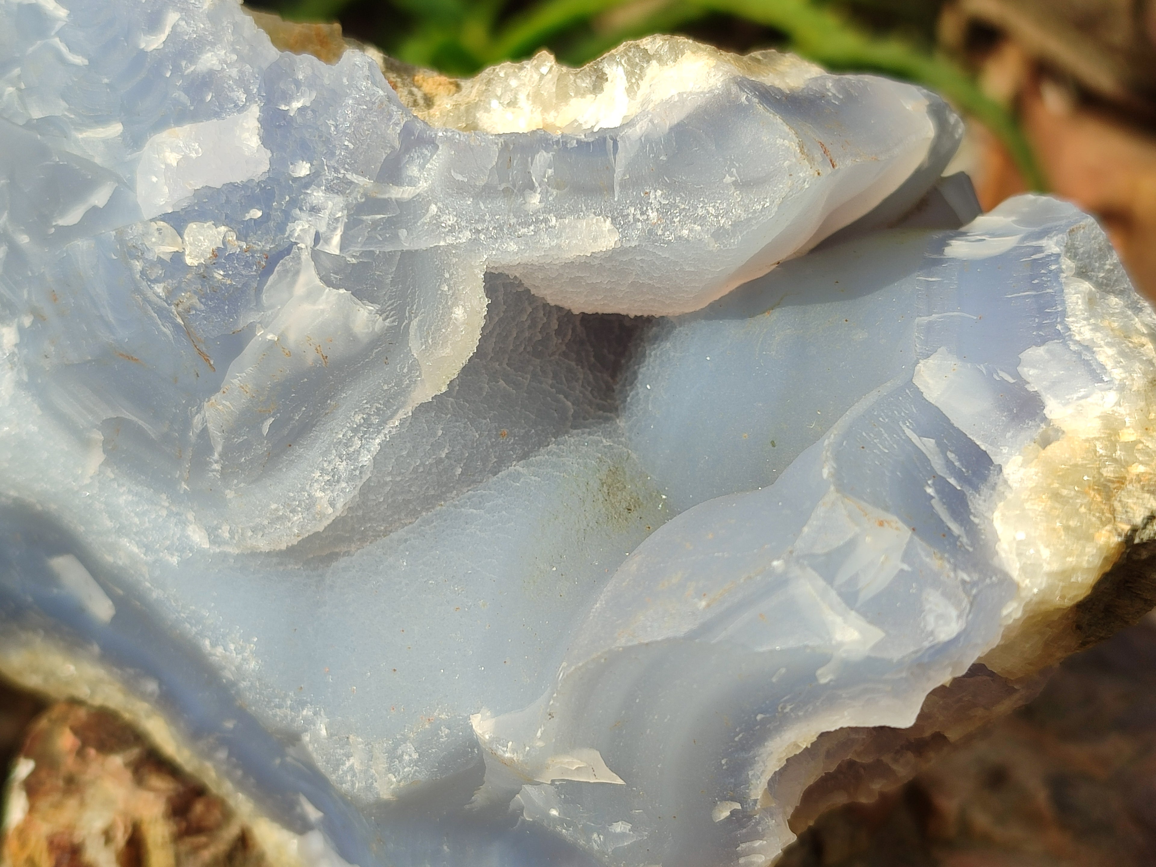 Natural Blue Lace Agate Geodes x 4 From Nsanje, Malawi - Toprock Gemstones and Minerals 