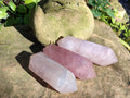 Polished Double Terminated Rose Quartz Points x 4 From Ambatondrazaka, Madagascar - Toprock Gemstones and Minerals 