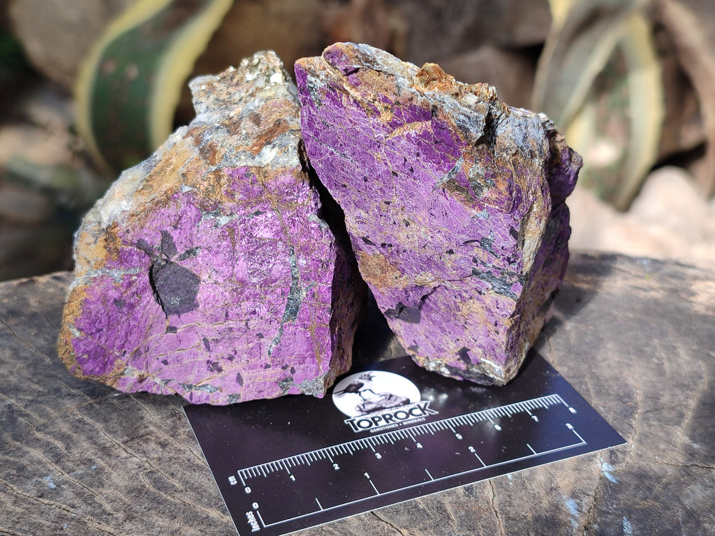 Natural Metallic Purpurite Cobbed Specimens x 6 From Erongo, Namibia - Toprock Gemstones and Minerals 