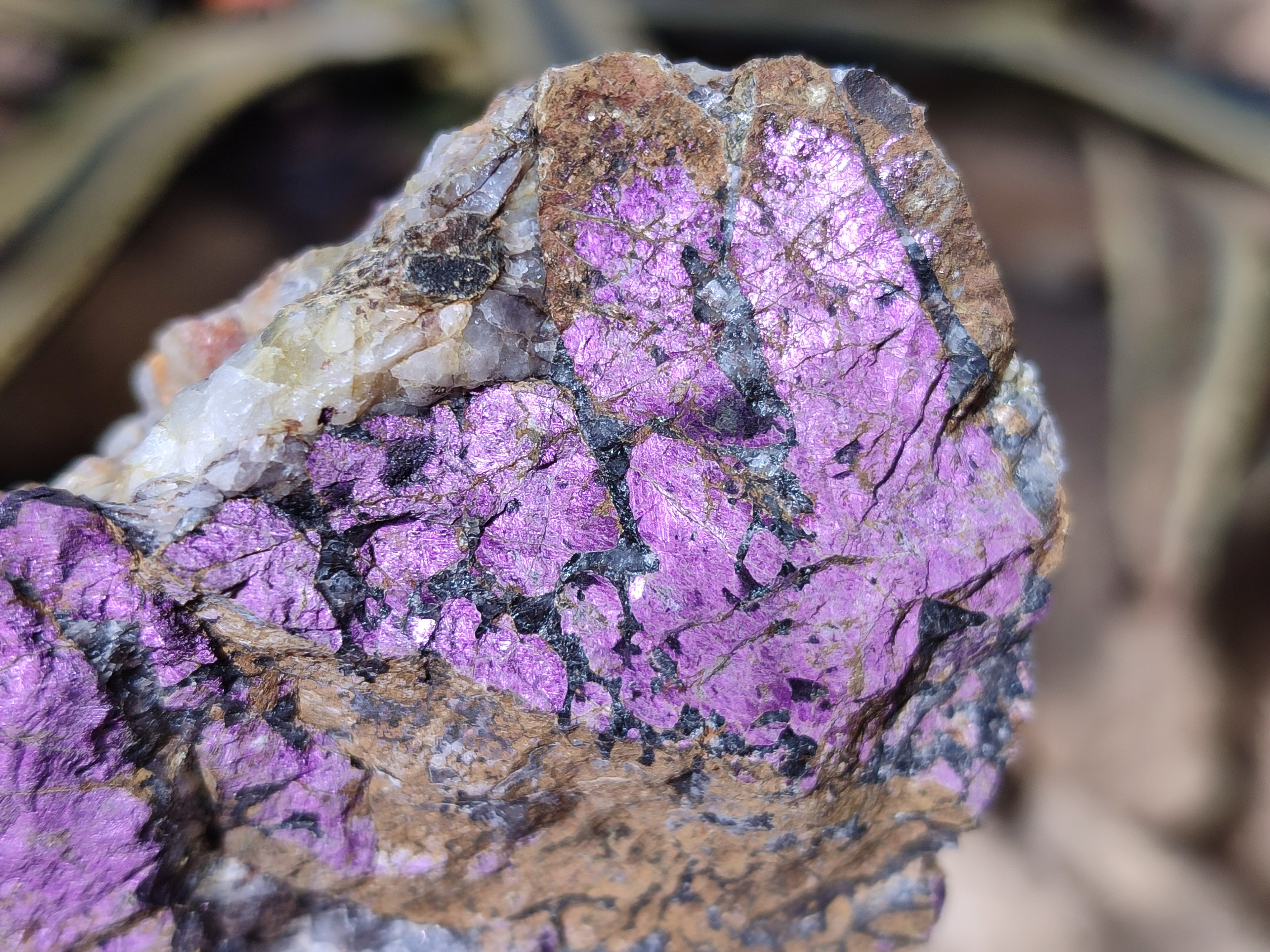 Natural Metallic Purpurite Cobbed Specimens x 6 From Erongo, Namibia - Toprock Gemstones and Minerals 