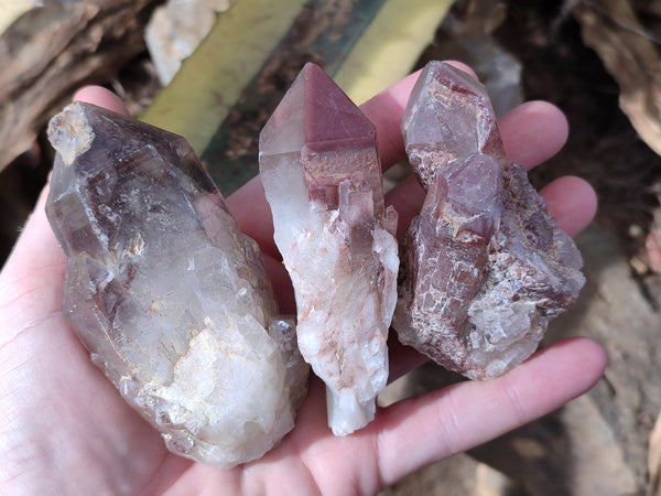 Natural Red Hematoid Quartz Clusters x 12 From Karoi, Zimbabwe