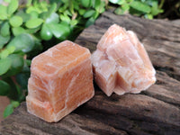 Natural Rhombohedral Sunset Orange Calcite Specimens x 24 From Spitzkop, Namibia - Toprock Gemstones and Minerals 