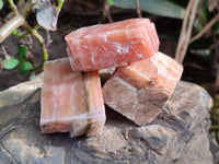 Natural Rhombohedral Sunset Orange Calcite Specimens x 24 From Spitzkop, Namibia - Toprock Gemstones and Minerals 